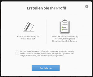 Ein Profil erstellen, um alle Funktionen freizuschalten