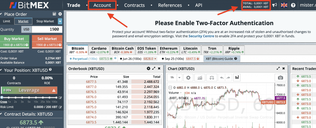 BitMEX Erfahrungen, BitMEX Trading