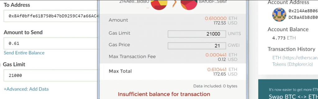 Ausfüllformular Transaktion per Metamask